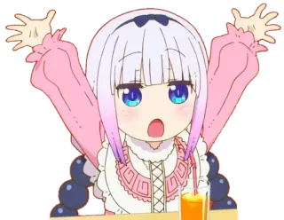 🙀 Kanna Kamui Miss Kobayashi's Dragon Maid Anime, Fofo, Kawaii, Dragão, Kanna Kamui, Miss Kobayashi's Dragon Maid whatsapp sticker