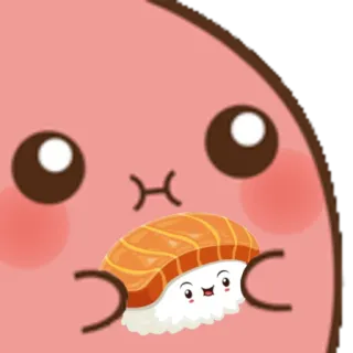🍣 Суши, Еда, Милый, Каваий, Японская еда, Мультфильм telegram sticker