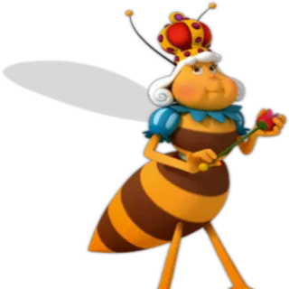 👑 Queen Bee abelha, rainha, desenho animado, inseto, coroa telegram sticker