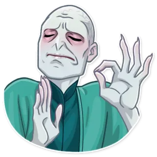 👌 Voldemort Harry Potter Voldemort, Harry Potter, magic, wizard, fantasy telegram sticker