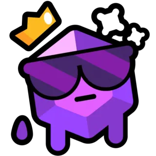 💎 อัญมณี, มงกุฎ, สีม่วง, แว่นกันแดด, เท่ telegram sticker