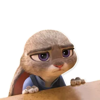 😞 Judy Hopps Zootopia lapin, mignon, Disney, Zootopie, Judy Hopps whatsapp sticker