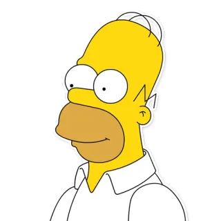 🙂 Homer Simpson The Simpsons โฮเมอร์ ซิมป์สัน, เดอะซิมป์สันส์, การ์ตูน, ตัวละคร telegram sticker