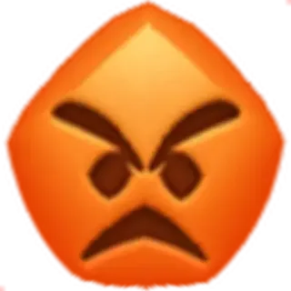 😡 en colère, emoji, orange, frustré, contrarié, dessin animé telegram sticker