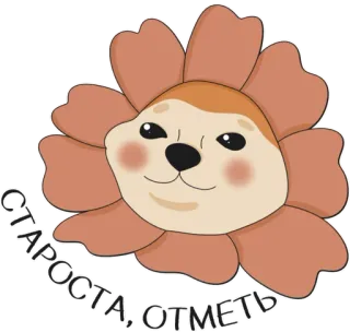🌺 CTAPOCTA, OTMETb doge, 꽃, 스티커, 귀여운, 밈, 웃긴 telegram sticker