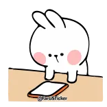 🤨 @ISIS Sticker rabbit, cute, cartoon, kawaii, animal, sticker telegram sticker