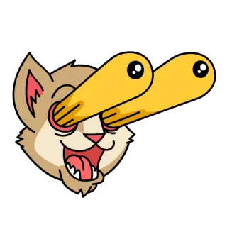 🤩 gatto, animale, emoji, cartone animato, felice, carino telegram sticker
