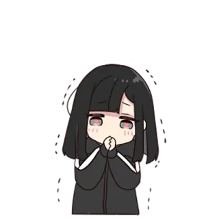 🙊 Chica anime, Lindo, Manga, Dibujos animados, Pegatina whatsapp sticker