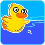 🤑 anatra, paperella di gomma, giocattolo da bagno, cartone animato, animale, nuoto, acqua, carino telegram sticker