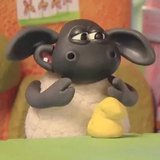 🍄 Shaun the Sheep Schaf, Cartoon, Tier, Knetanimation, animiert, Shaun das Schaf telegram sticker