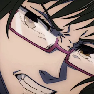 🎧 Anime, Chica, Personaje, Gafas, Manga telegram sticker
