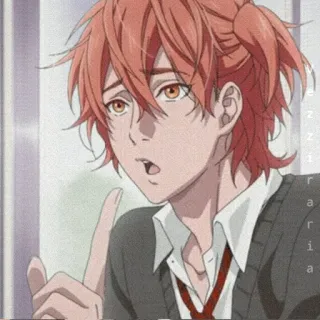 🥀 anime, cartoon, male, character, orange hair telegram sticker