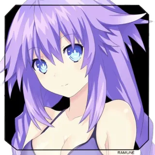 🙂 RAMUNE animé, manga, cheveux violets, fille animé telegram sticker