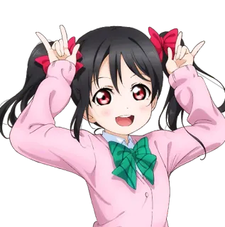 😘 Nico Yazawa Love Live! Anime, Lindo, Dibujos animados, Personaje, Ídolo, Chica telegram sticker