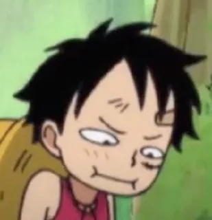 🍖 Monkey D. Luffy One Piece Anime, One Piece, Luffy, Monkey D. Luffy, Hài hước, Meme telegram sticker