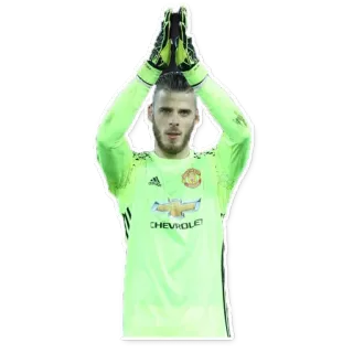 🙏 David de Gea Pemain sepak bola, Atlet, Manchester United, Penjaga gawang, Sepak bola telegram sticker