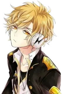 😒 Anime, Ragazzo, Cuffie, Arte, Manga, Illustrazione, Personaggio telegram sticker