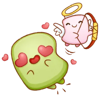 😍 ความรัก, นางฟ้า, หัวใจ, การ์ตูน, ตัวละคร, น่ารัก telegram sticker