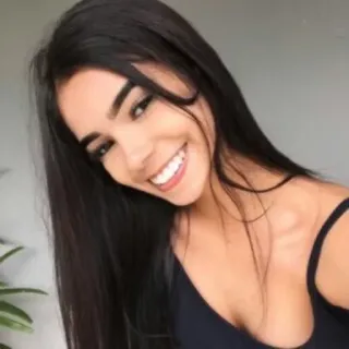 ☺️ mulher, retrato, sorriso, morena, garota, pessoa, selfie telegram sticker
