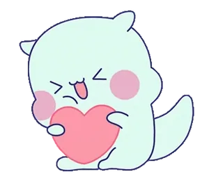 ❤️ 漫画, かわいい, 可愛い, ハート, 愛, フレンドリー telegram sticker