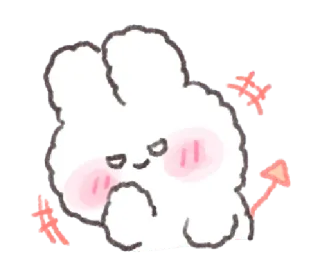 💬 coelho, desenho animado, fofo, bravo, coelhinho, personagem, adesivo whatsapp sticker