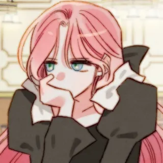 🎀 Anime, Mädchen, pinke Haare, Porträt telegram sticker