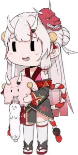 😲 Anime, Kawaii, Oni, Demônio, Japonês, Manga, Chibi telegram sticker