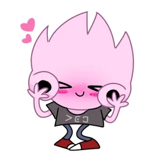 ☺️ cartoon, sticker, cute, pink, character telegram sticker