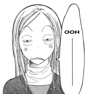 😶 OOH manga, anime, espressione, ooh, divertente, sticker, cartone animato telegram sticker