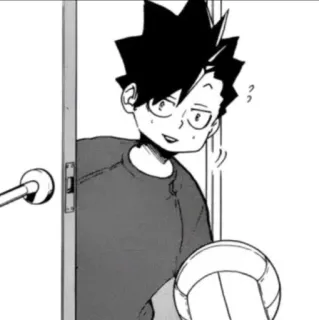 🏐 Kuroo Tetsurō Haikyuu!! อนิเมะ, มังงะ, วอลเลย์บอล, กีฬา, ตัวละคร telegram sticker