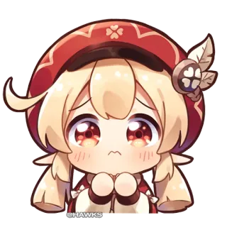 🥺 Klee Genshin Impact @HAWKS anime, chibi, cute, game, genshin impact, klee telegram sticker