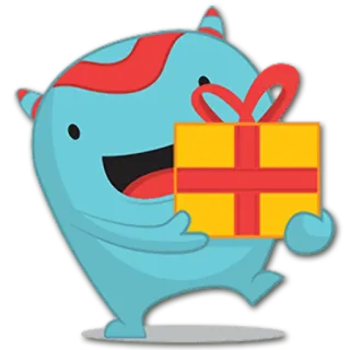 🎁 괴물, 선물, 선물, 귀여운, 만화 telegram sticker