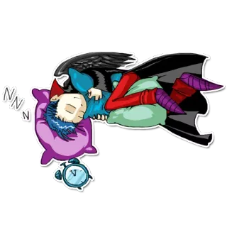😴 schlafen, Cartoon, Nacht, zzz, Traum, Kissen, müde telegram sticker