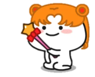 🍢 かわいい, アニメ, 魔法, 杖, キャラクター telegram sticker