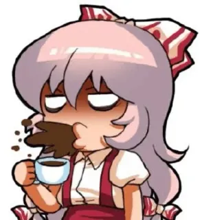 Fujiwara Mokou 💤 whatsapp stickers