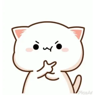 🙂 Katze, Cartoon, Beleidigung, Mittelfinger, wütend, süß telegram sticker