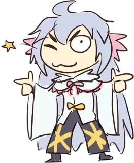 😉 Anime, Personaggio, Occhiolino, Carino, Kawaii telegram sticker