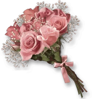 🌹 flowers, bouquet, roses, pink, floral, gift whatsapp sticker