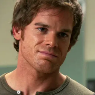 😑 Dexter Morgan Dexter asesino en serie, psicópata, crimen, investigación, serie de TV telegram sticker