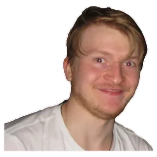 😱 homem, retrato, rosto, cabelo ruivo, sorrindo telegram sticker