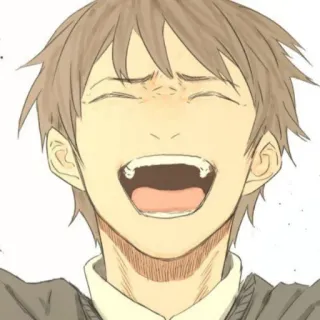 😂 Anime, Cartoon, Figur, Lächeln, Fröhlich, Gesicht, Porträt telegram sticker