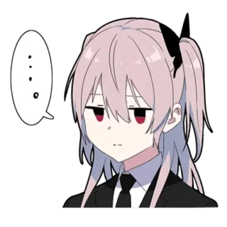 😕 ... Garota anime, Expressão, Pensando, Dúvida, Questionando, Beicinho, Confusa, Desenho animado telegram sticker