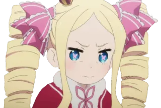😡 Beatrice Re:Zero Аниме, Девушка, Цундере, Милая, Злая, Лолита telegram sticker