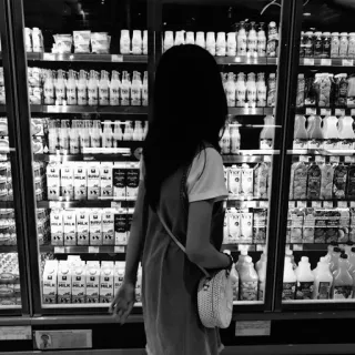 🎠 milk, dairy, refrigerator, grocery store, food whatsapp sticker