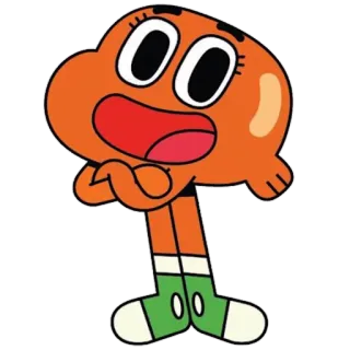 🤔 Darwin Watterson The Amazing World of Gumball dessin animé, Darwin, Gumball, poisson, animé telegram sticker