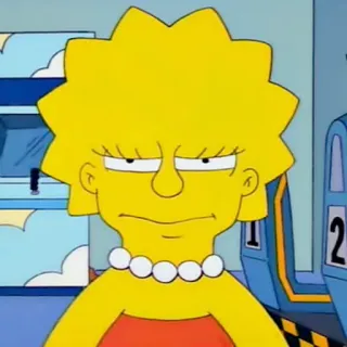 😑 Lisa Simpson The Simpsons Lisa Simpson, The Simpsons, cartoon, fox, animation telegram sticker