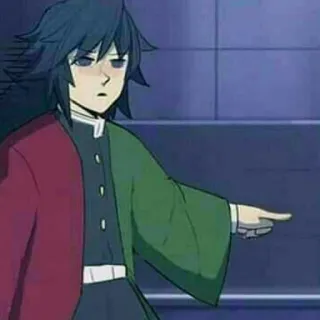 🌊 Giyu Tomioka Demon Slayer Аниме, Клинок, рассекающий демонов, Гию Томиока, Манга telegram sticker