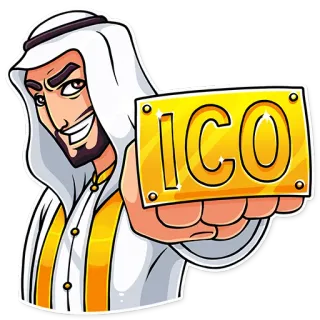 😏 ICO kartun, ICO, arab, kekayaan, keuangan, investasi telegram sticker