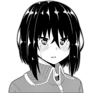 😢 Аниме, Манга, Стикер, Мультфильм, Женский, Персонаж telegram sticker