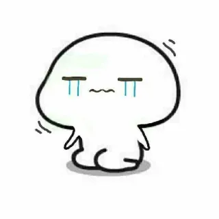 😑 sedih, menangis, emosional, kartun, karakter whatsapp sticker